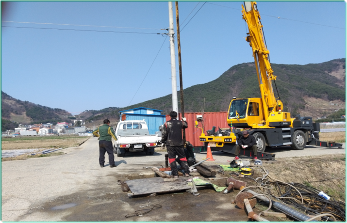 지하수 강한 분출